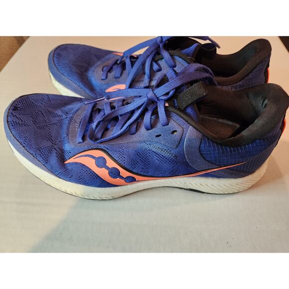 Saucony Men's Running‎ Shoes,8 Blue Red Accents, Lightweight PWRRUN Cushioning - Picture 3 of 8